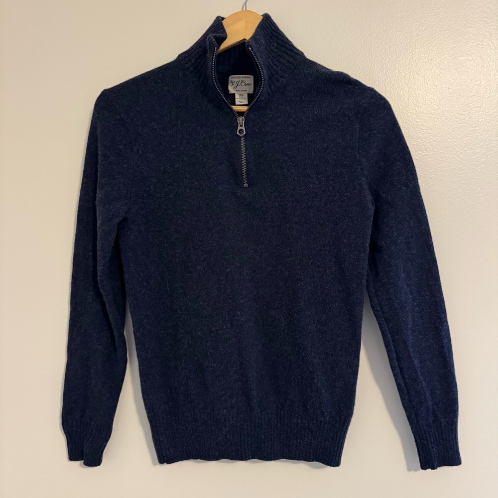 J. Crew Navy Zip-Up Sweater